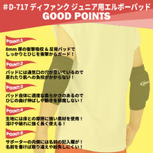 ジュニア用 エルボーパッド 肘サポーター 8mm厚パッド 2個セット 日本製 D-717 イメージ2