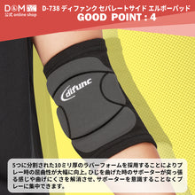 difunc ディファンク セパレートサイド エルボーパッド  肘サポーター  10mm厚パッド 1個入 左右兼用 #D-738 イメージ5