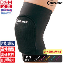 【PFUブルーキャッツ所属選手使用】difunc ディファンク トリコットニーパッド  膝サポーター 10mm厚パッド 1個入 日本製 #D-808~812 イメージ1