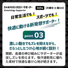 ATHMD アスメディ キネシオロジーサポーター ひざ用 左右兼用 1個入 #114602 #114619 日本製 イメージ5