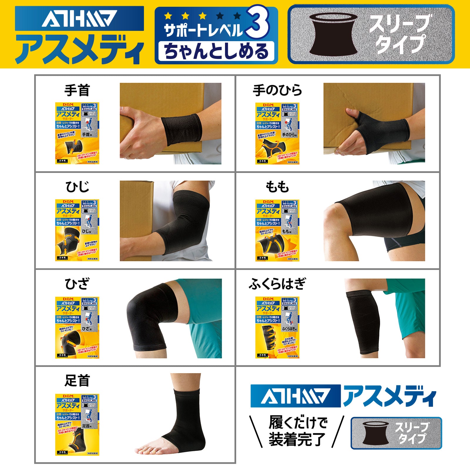 D&M ディーアンドエム ATHMD アスメディ サポーター レベル3