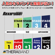 レクササイズ トレーニングバンド 1.8m 強度レベル4種類 強度別 幅12.5cm RBF-1~4 イメージ3