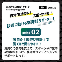 ATHMD アスメディ キネシオロジーサポーター 肩用 左右兼用 1個入 #114657 #114664 日本製 イメージ4