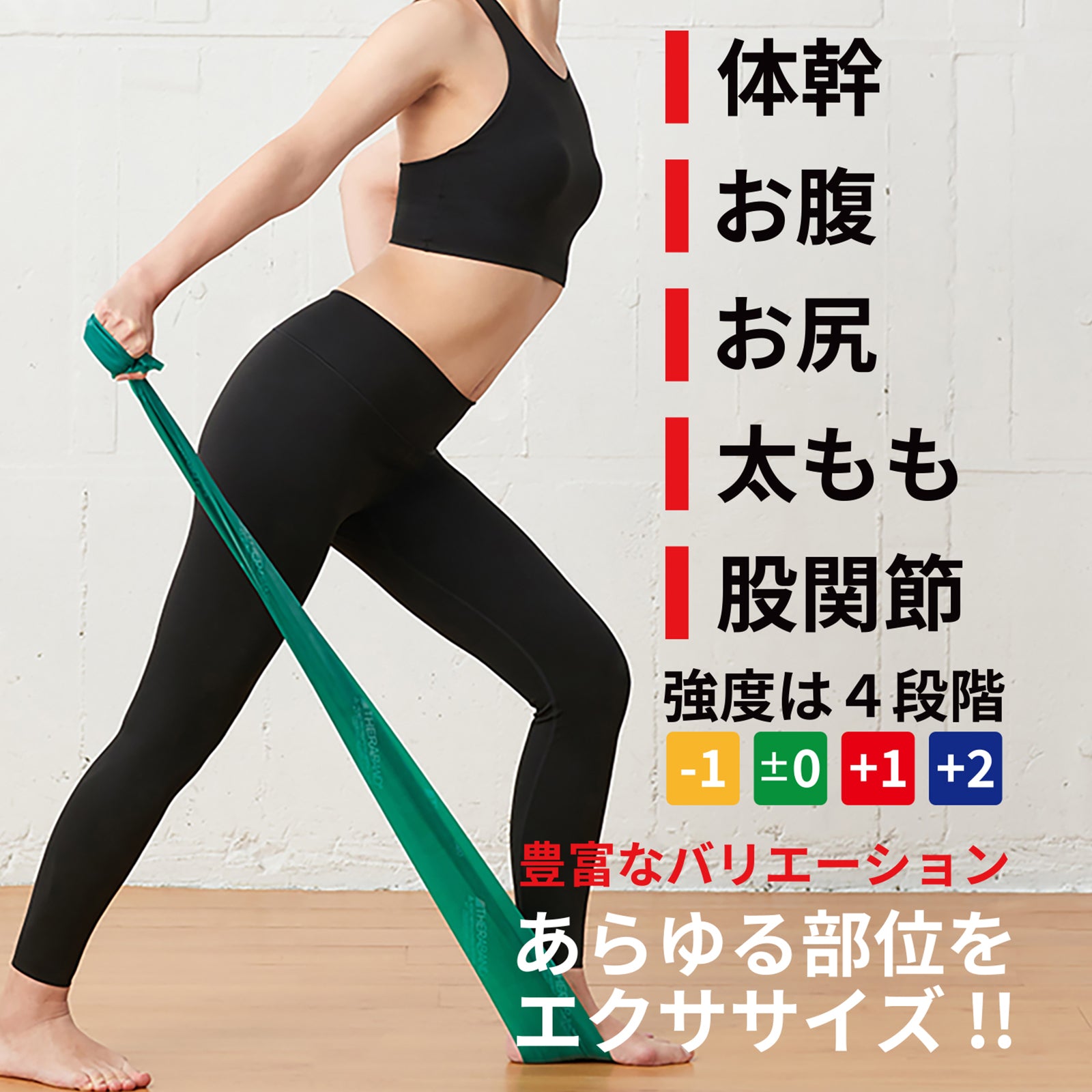 THERABAND セラバンド フォーエントリー 初心者向け 長さ1m 強度レベル